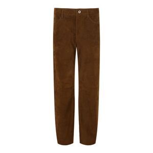 Ferragamo Suede Gancini Pants Brown Mens